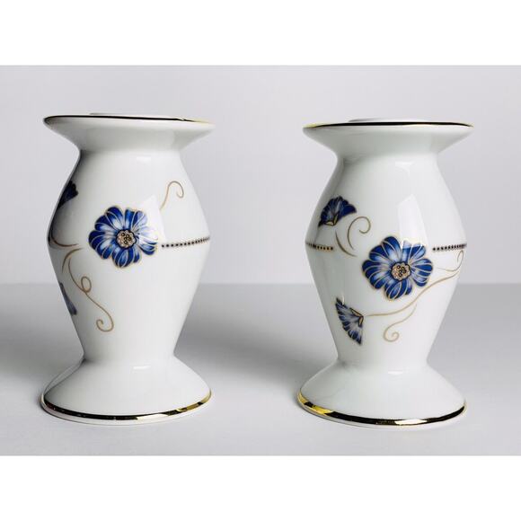 VTG Apilanlehti Fyrklovern Firkloveren Porcelain Candlestick Holders-set Of 2 - Picture 1 of 8